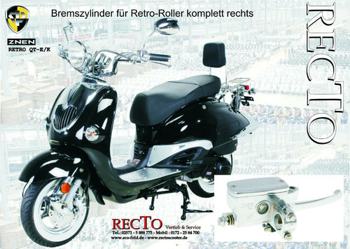 Bremszylinder Benzhou Retro Roller links+rechts 25mm ZNEN QTE 50ccm 125ccm SETT